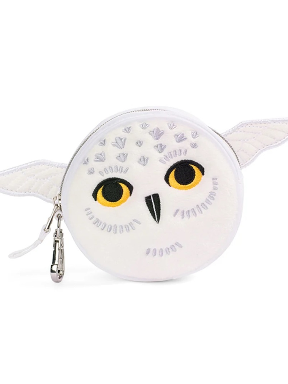 Lug White Owl Plush Coin Purse Keychain with Yellow Eyes Harry Potter universal